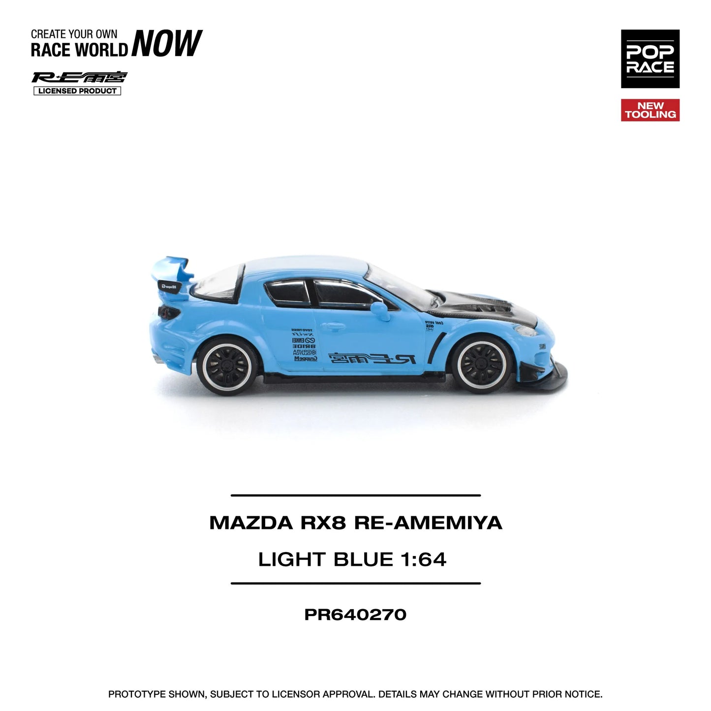 Mazda RX-8 RE Amemiya 1:64 diecast side profile
