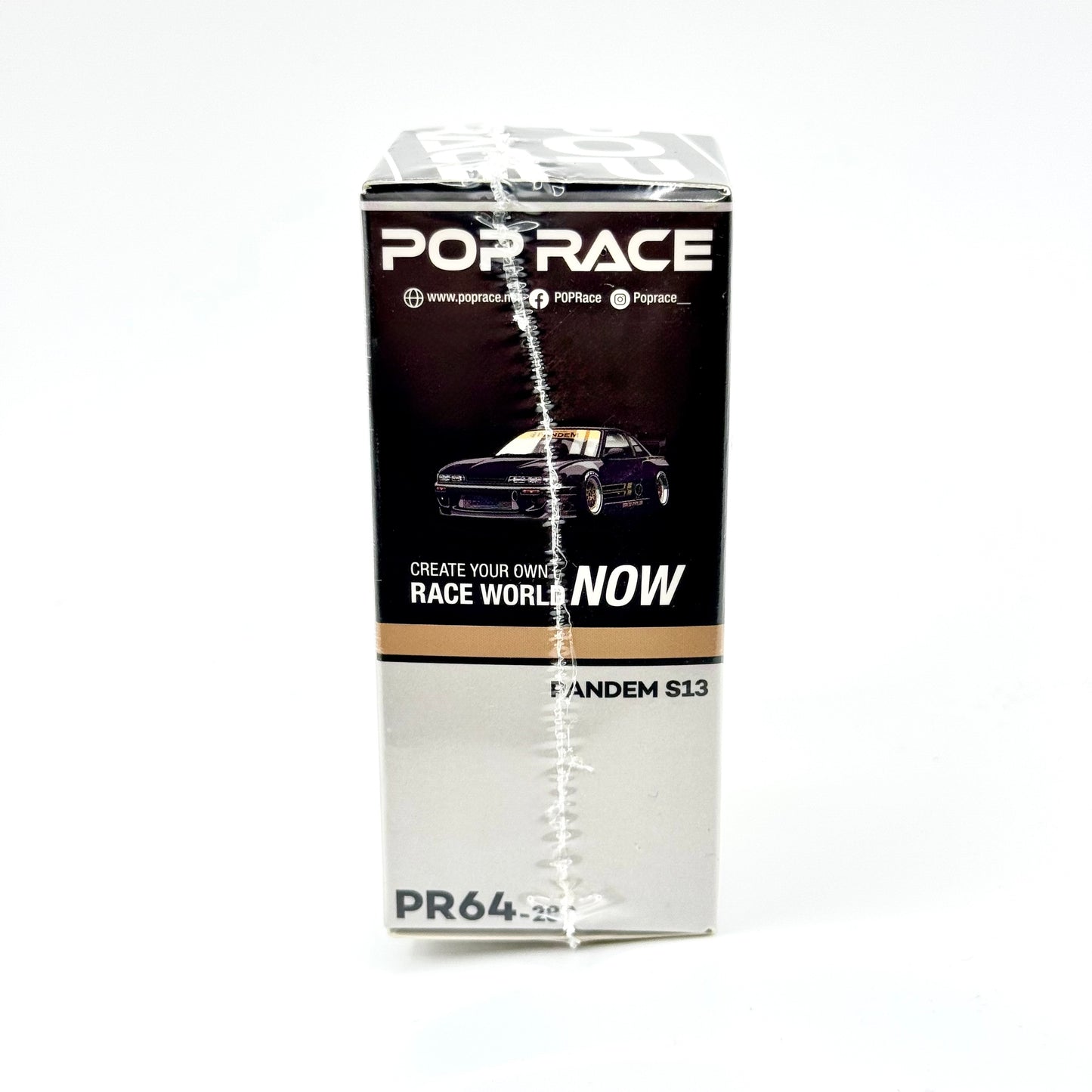 Pandem S13 Black Pop Race packaging angled view