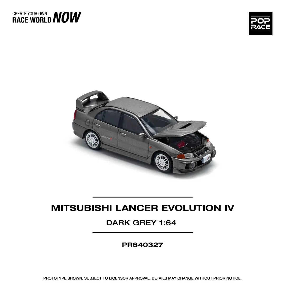 Pop Race Mitsubishi Lancer Evolution IV diecast model top view