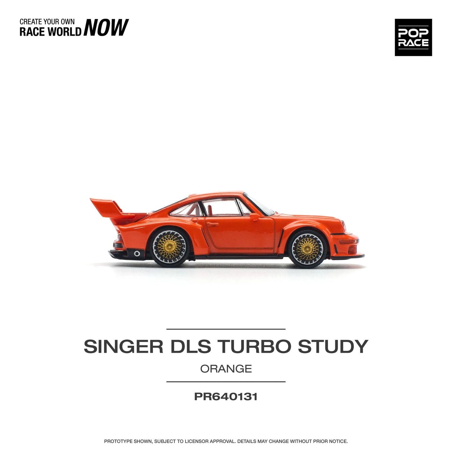 Side profile of the Pop Race Singer DLS Turbo Study model in 1:64