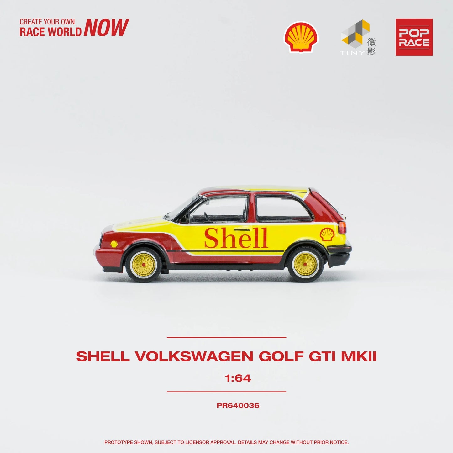 VW Golf GTI MK2 diecast 1:64 model by Pop Race – Side view unboxed