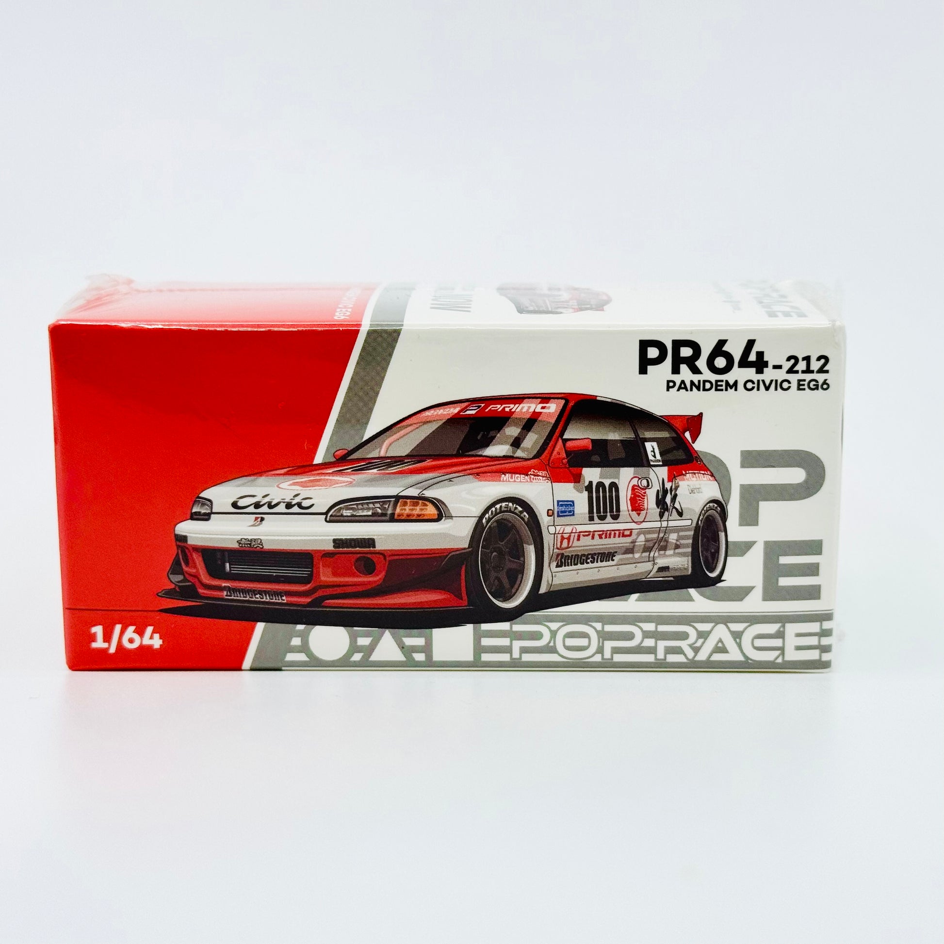 Pop Race Honda Civic EG6 Pandem v1.5 Idemitsu Motion Infinite boxed front view