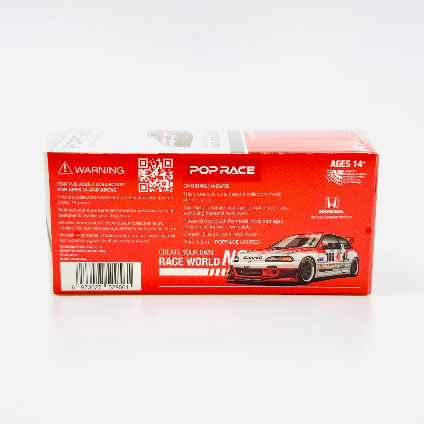Pop Race Honda Civic EG6 Pandem v1.5 Idemitsu box rear view