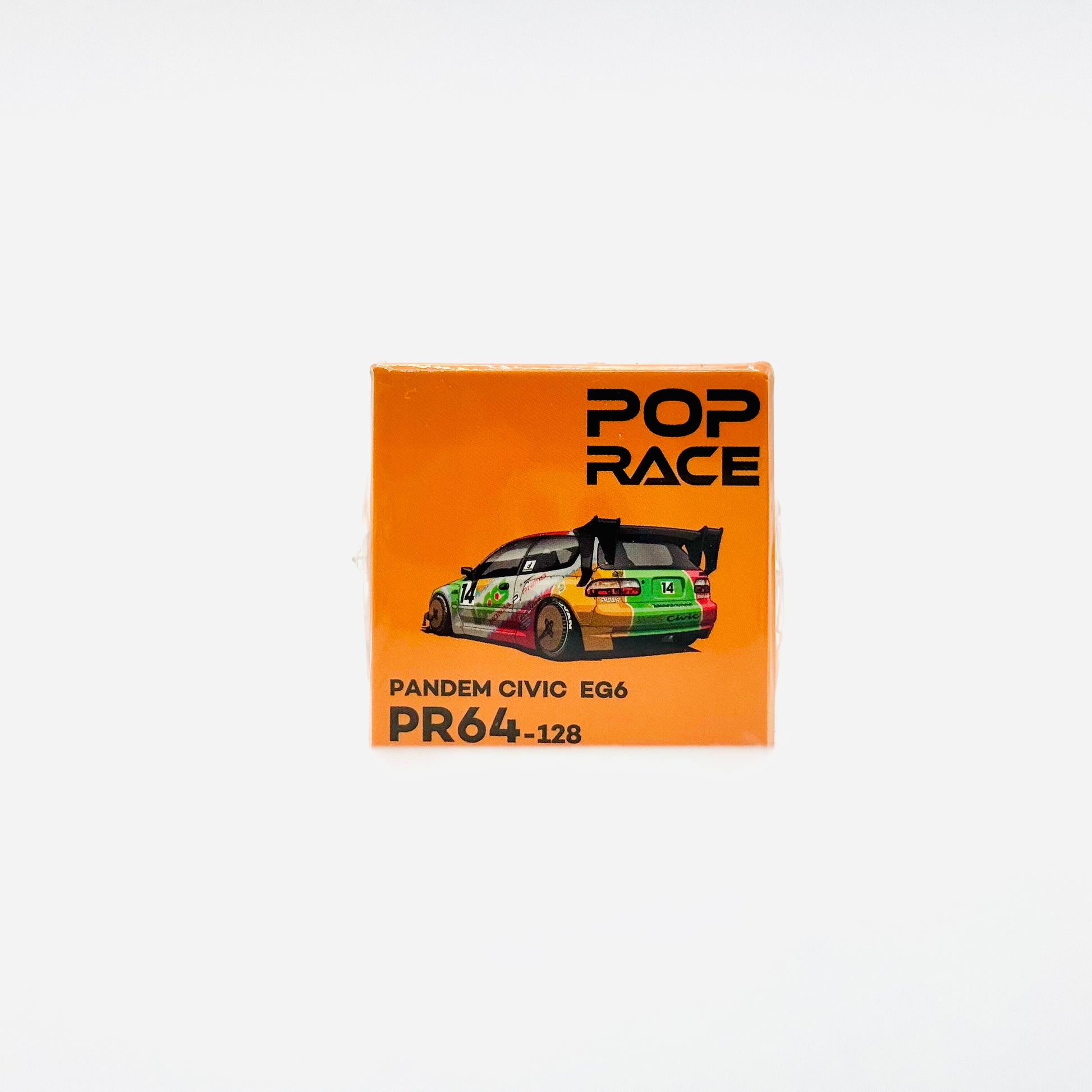 Honda Civic EG6 Pandem boxed 1:64 diecast front angle