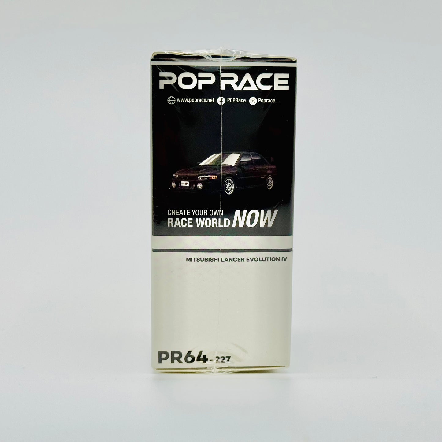 Mitsubishi Lancer Evolution IV boxed 1:64 diecast front angle