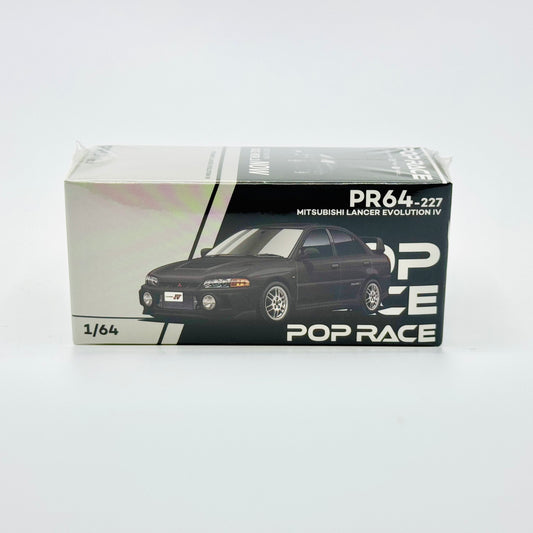 Pop Race Mitsubishi Lancer Evolution IV Pyreness Black Pearl boxed front view