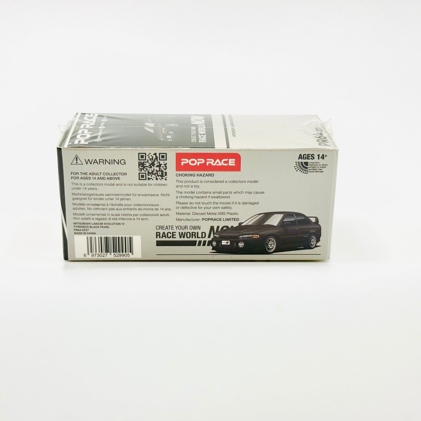 Pop Race Mitsubishi Lancer Evolution IV boxed rear view