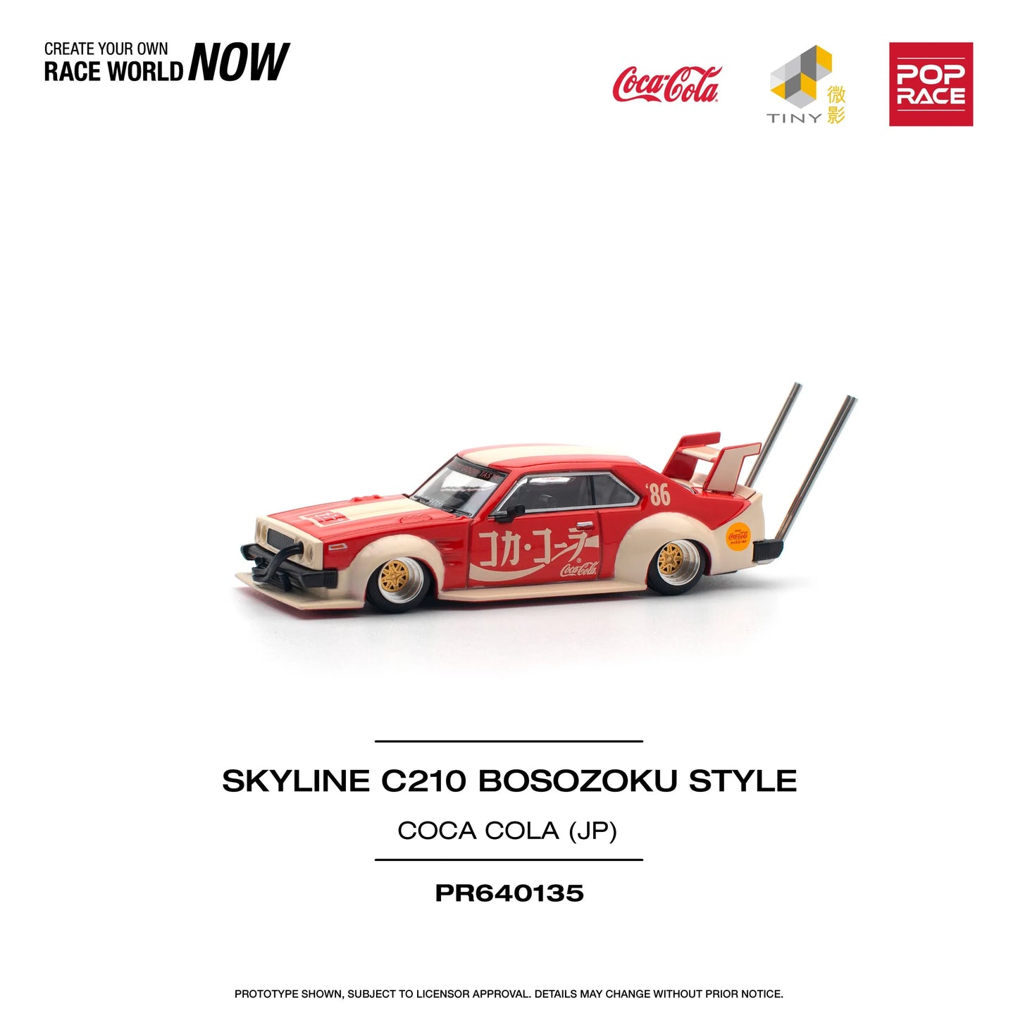 Nissan Skyline C210 Kaido Racer Coca Cola Japan front three-quarter view