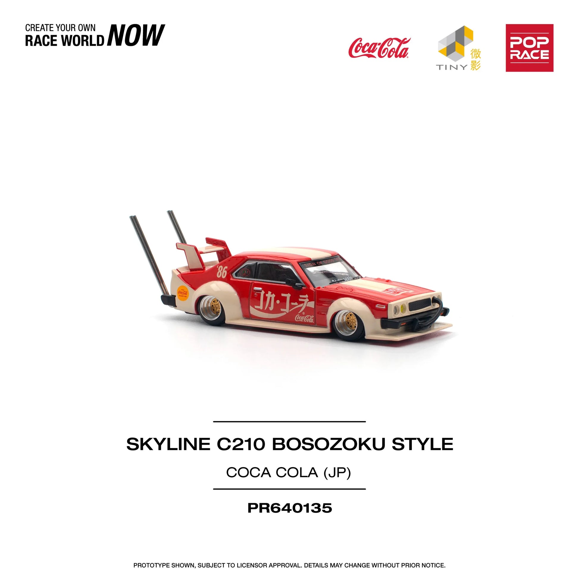 Nissan Skyline C210 Kaido Racer Coca Cola Japan front three-quarter view