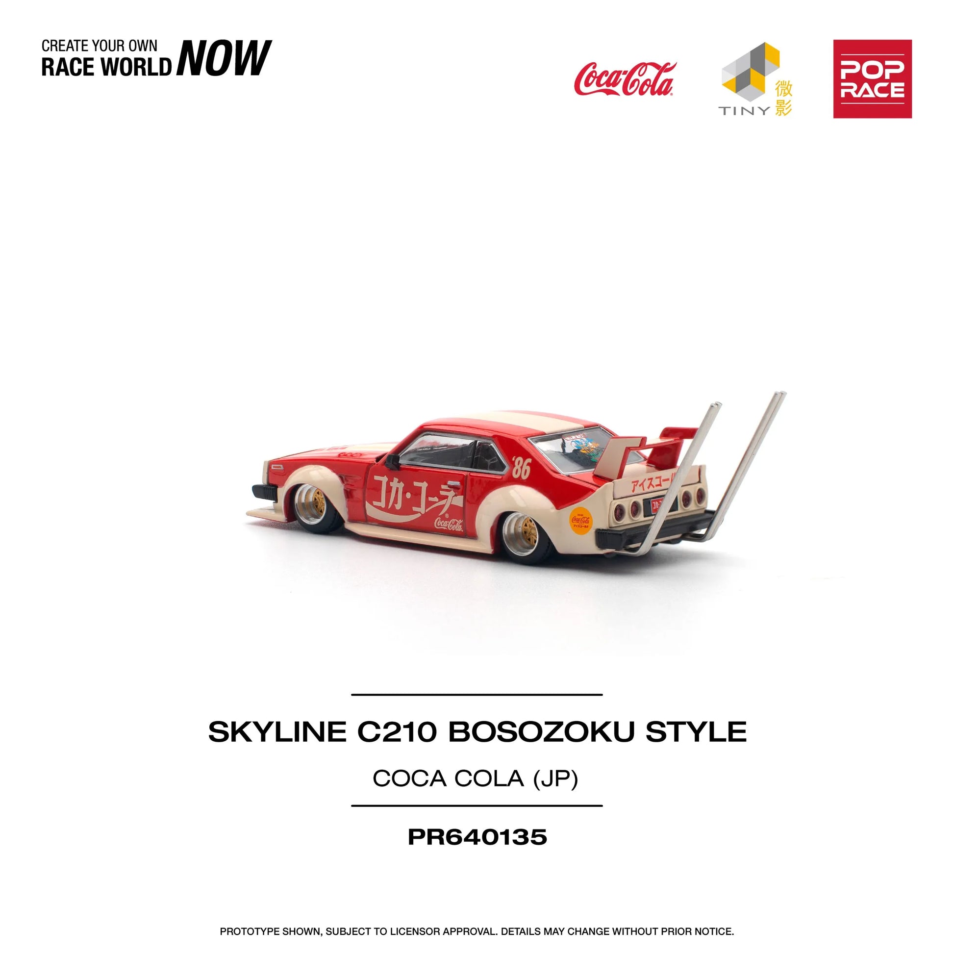 Pop Race Nissan Skyline C210 Kaido Racer left-side detailed angle