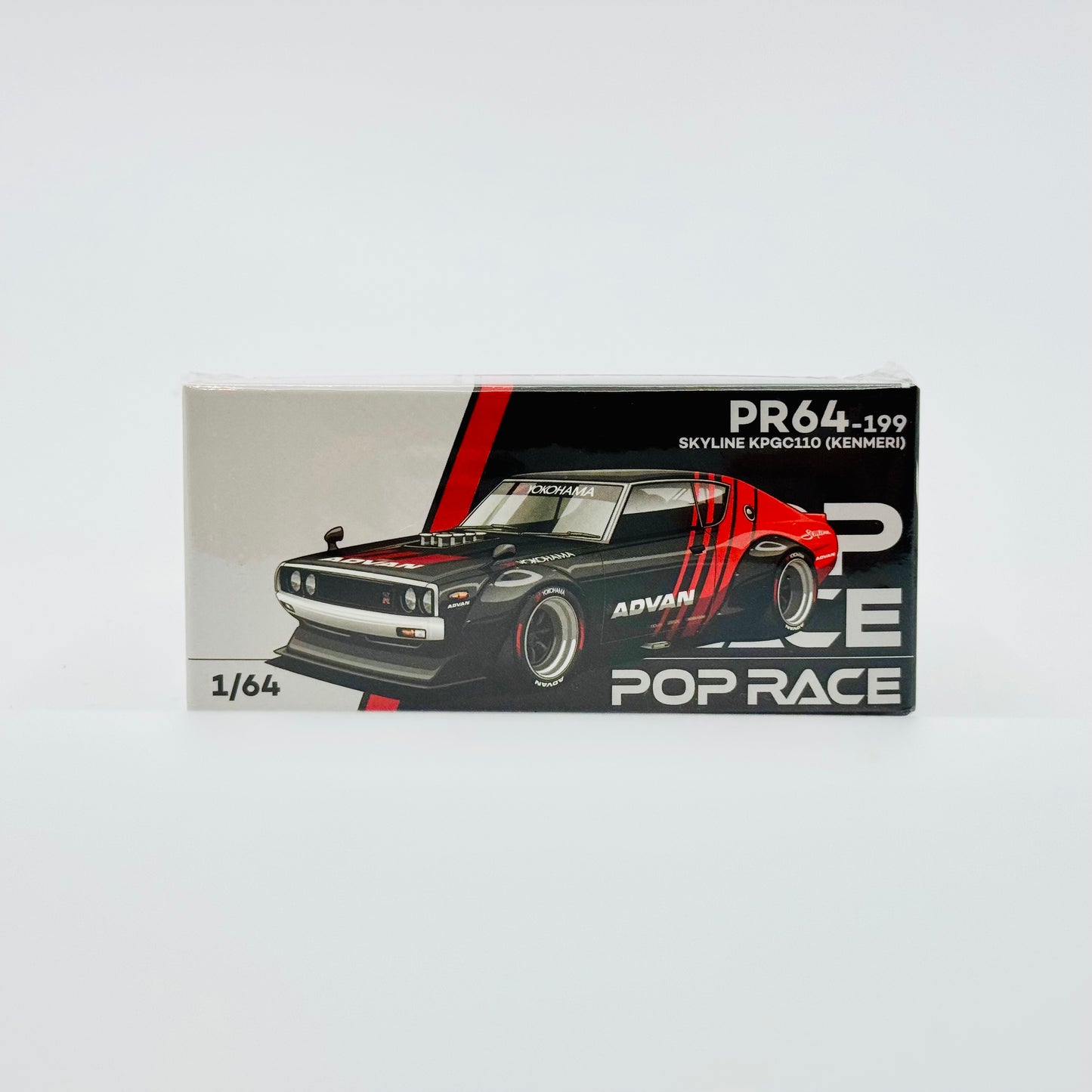 Pop Race Nissan Skyline GT-R Kenmeri Advan boxed front view