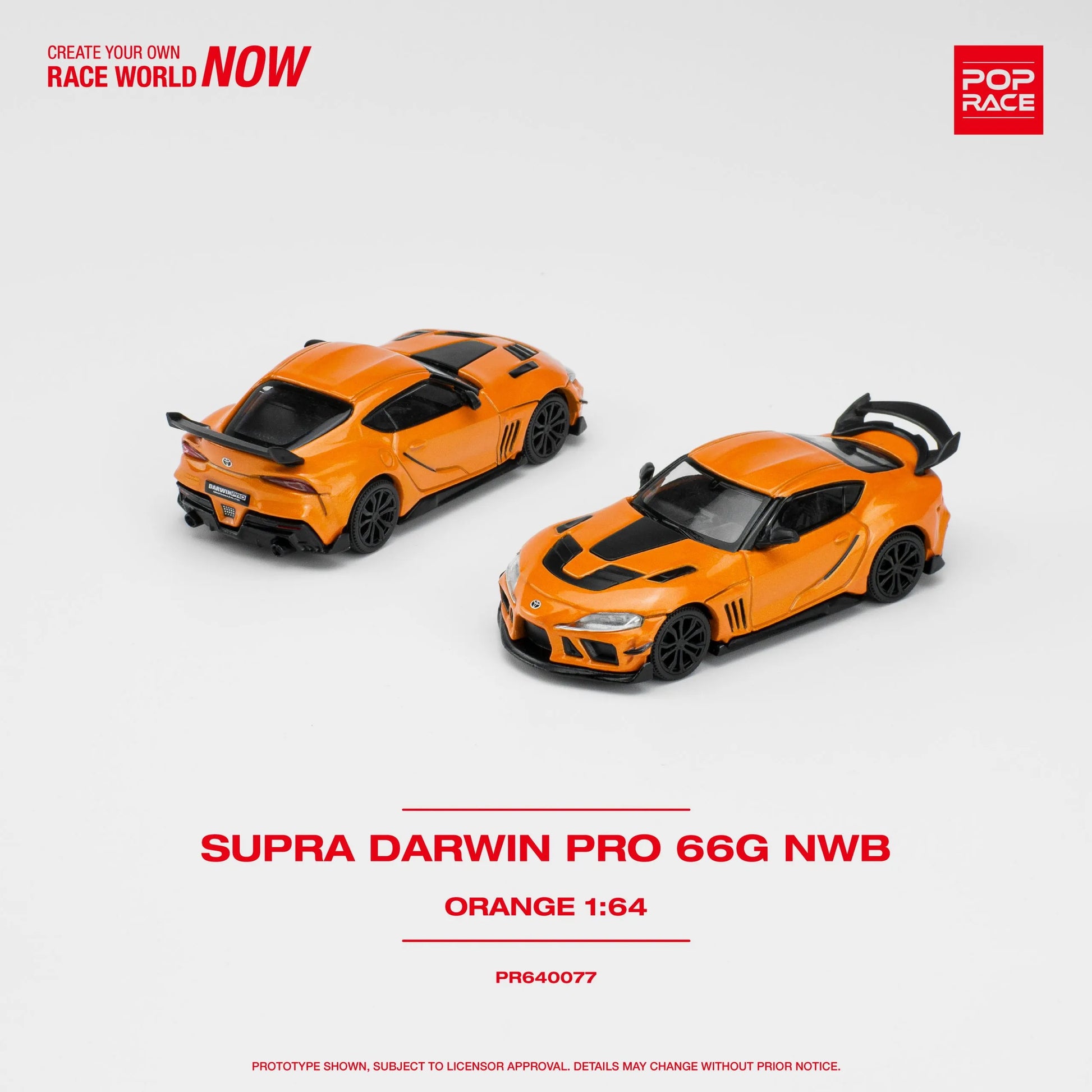 Toyota Supra A90 Darwin Pro 66G Orange diecast models
