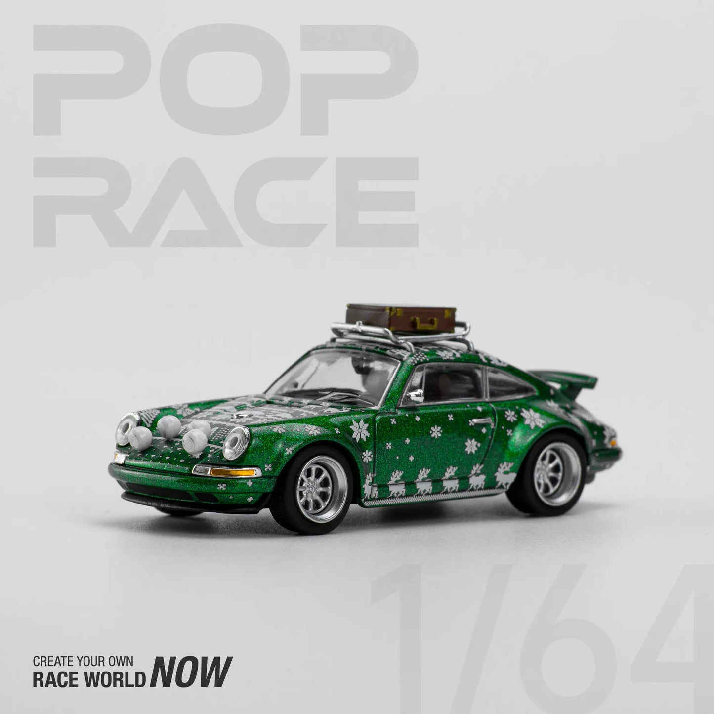 Angled display of Singer Christmas Edition with custom livery