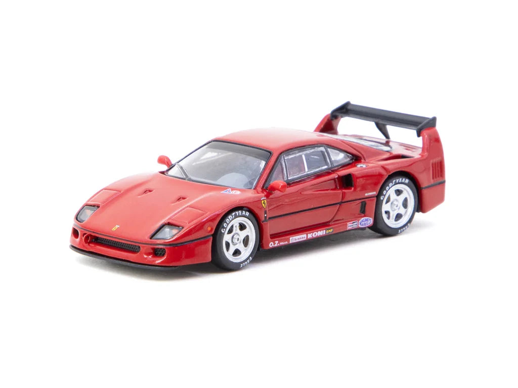 Tarmac Works Ferrari F40 Red 1:64 diecast model front three-quarter view