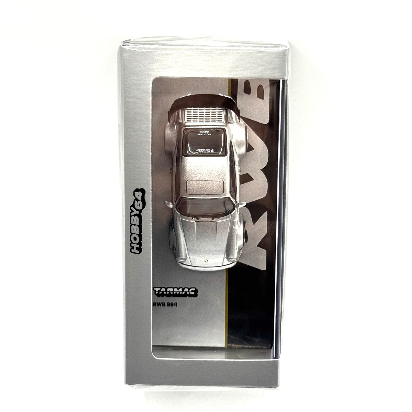 Tarmac Works Porsche RWB 964 Silver 1:64 diecast box top