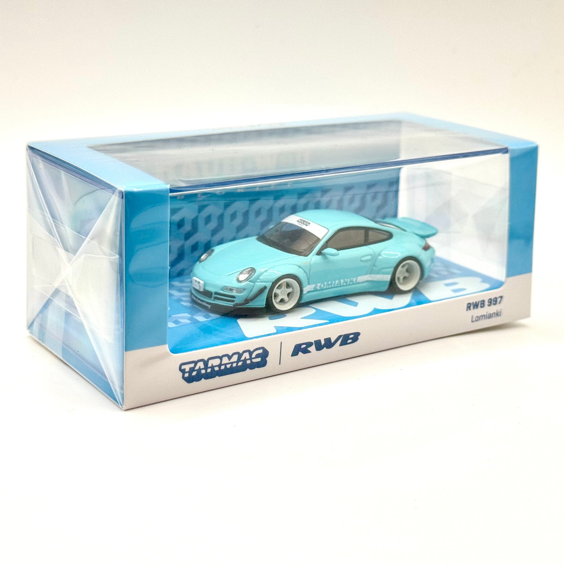 Porsche RWB 997 Lomianki Tarmac Works packaging angled view