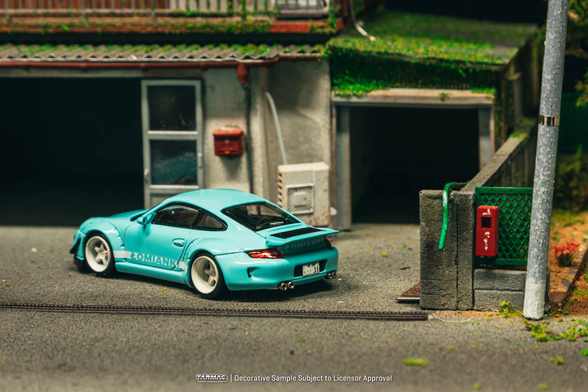 Porsche RWB 997 Lomianki 1:64 diecast car show diorama setup