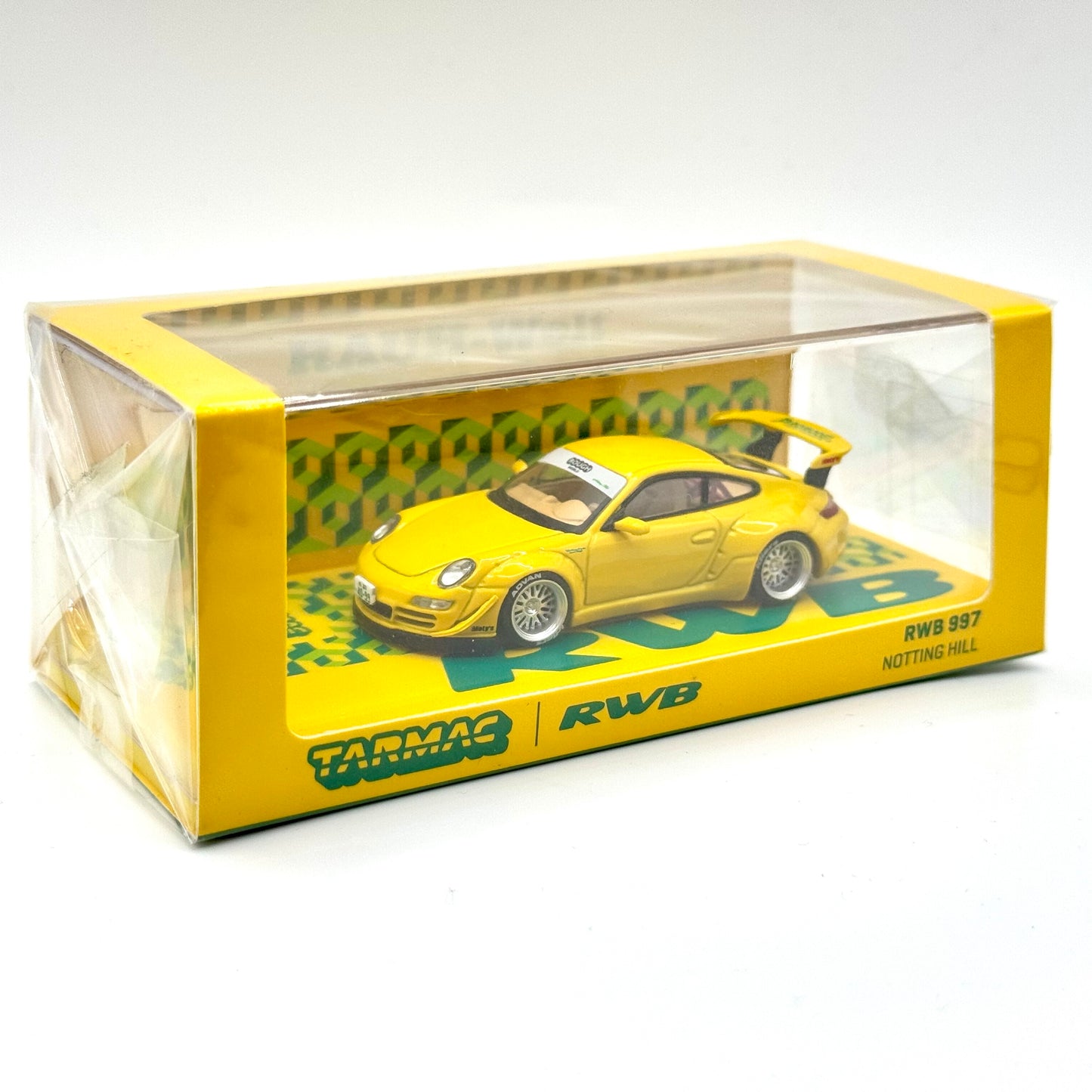 Tarmac Works Porsche RWB 997 Notting Hill 1:64 diecast box side