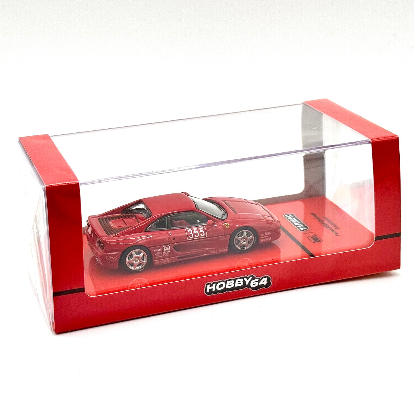 Tarmac Works Ferrari F355 Challenge Presentation 1:64 diecast box side
