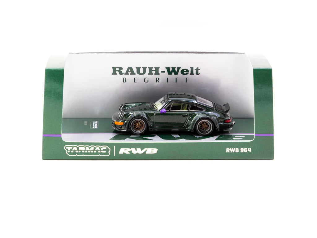 Tarmac Works T64-TL037-GR Porsche RWB 964 Green 1:64 diecast box front