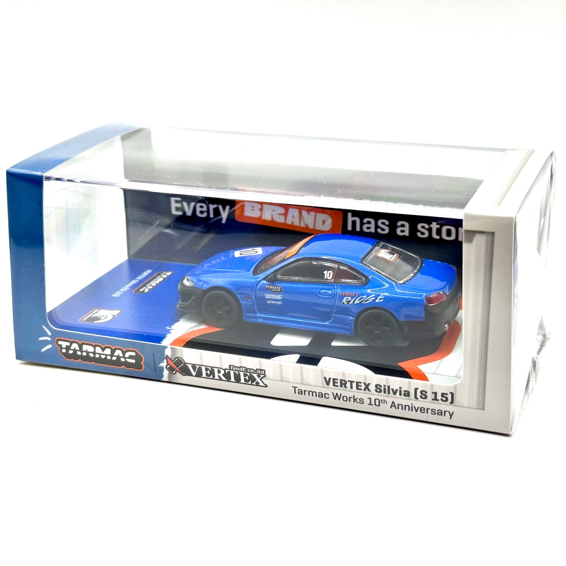 Nissan Silvia S15 Vertex 10th Anniversary Tarmac Works packaging angled view