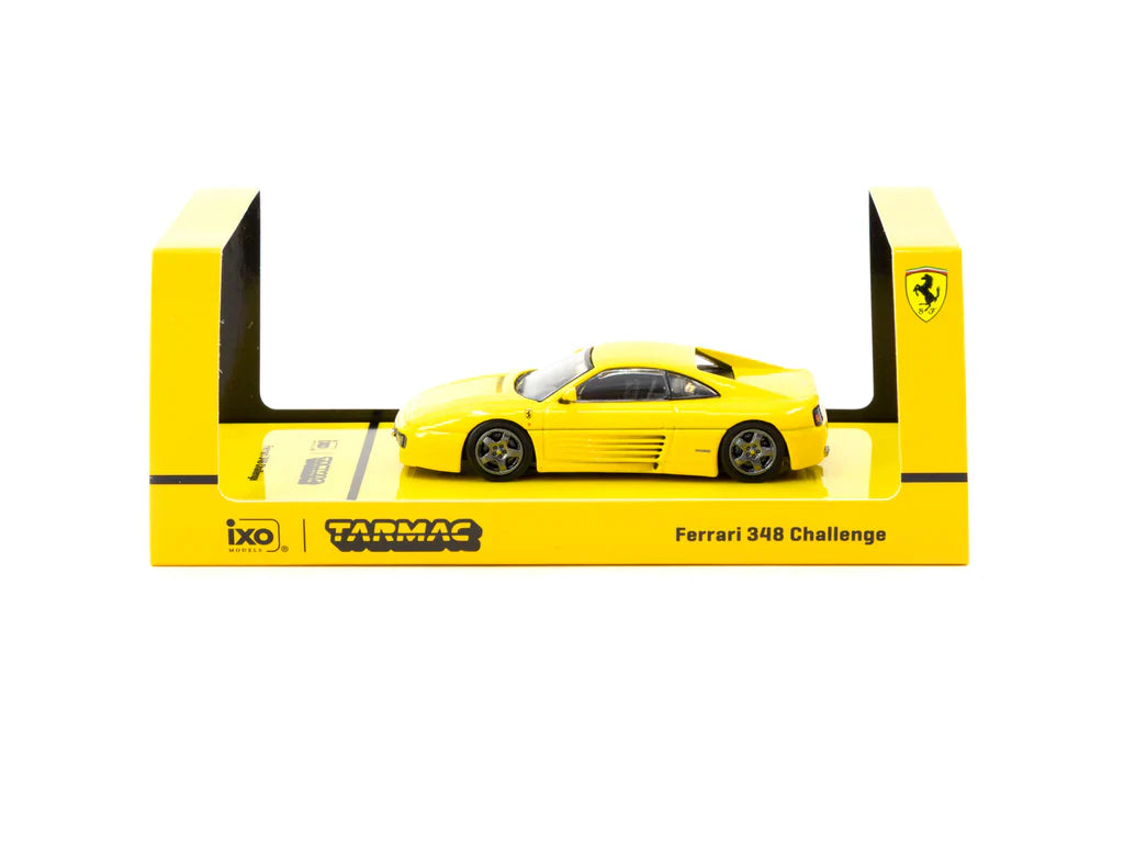 Tarmac Works T64R-082-YL Ferrari 348 Challenge Yellow 1:64 diecast box front