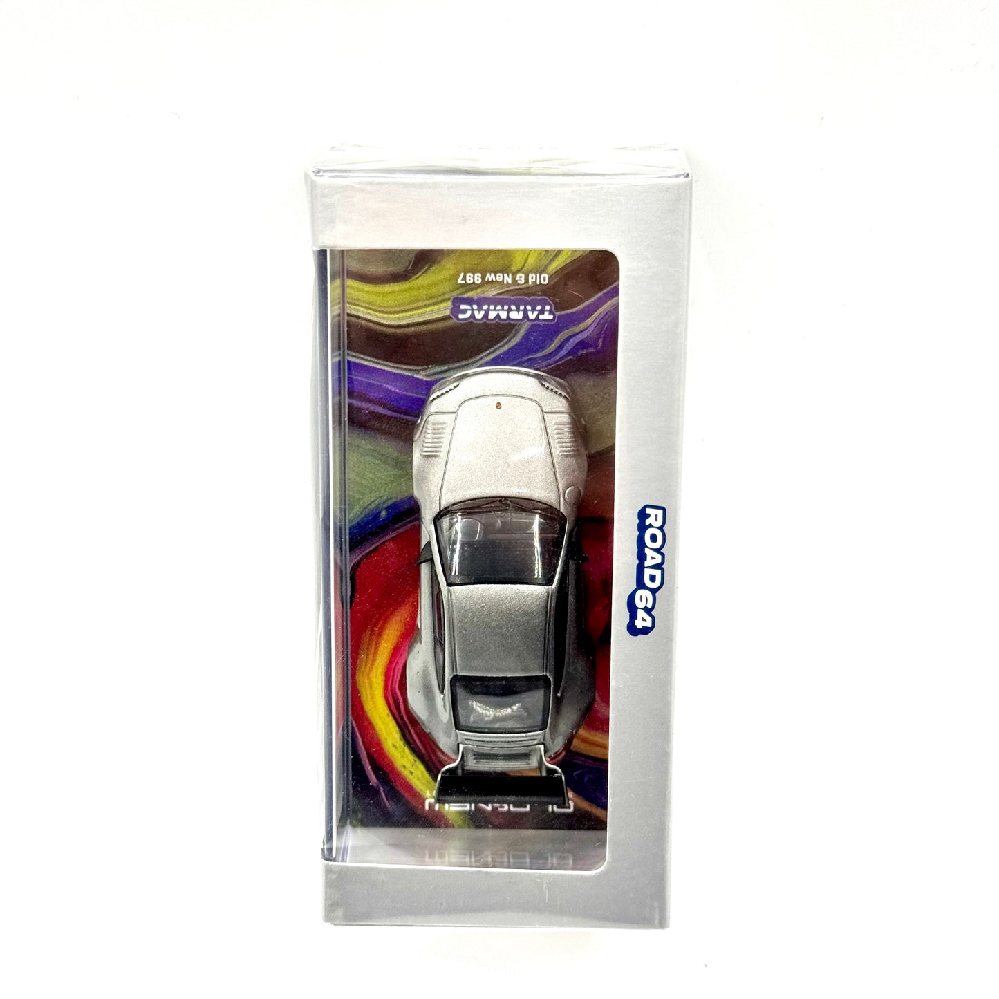 Porsche 997 Gray Metallic Tarmac Works packaging angled top view