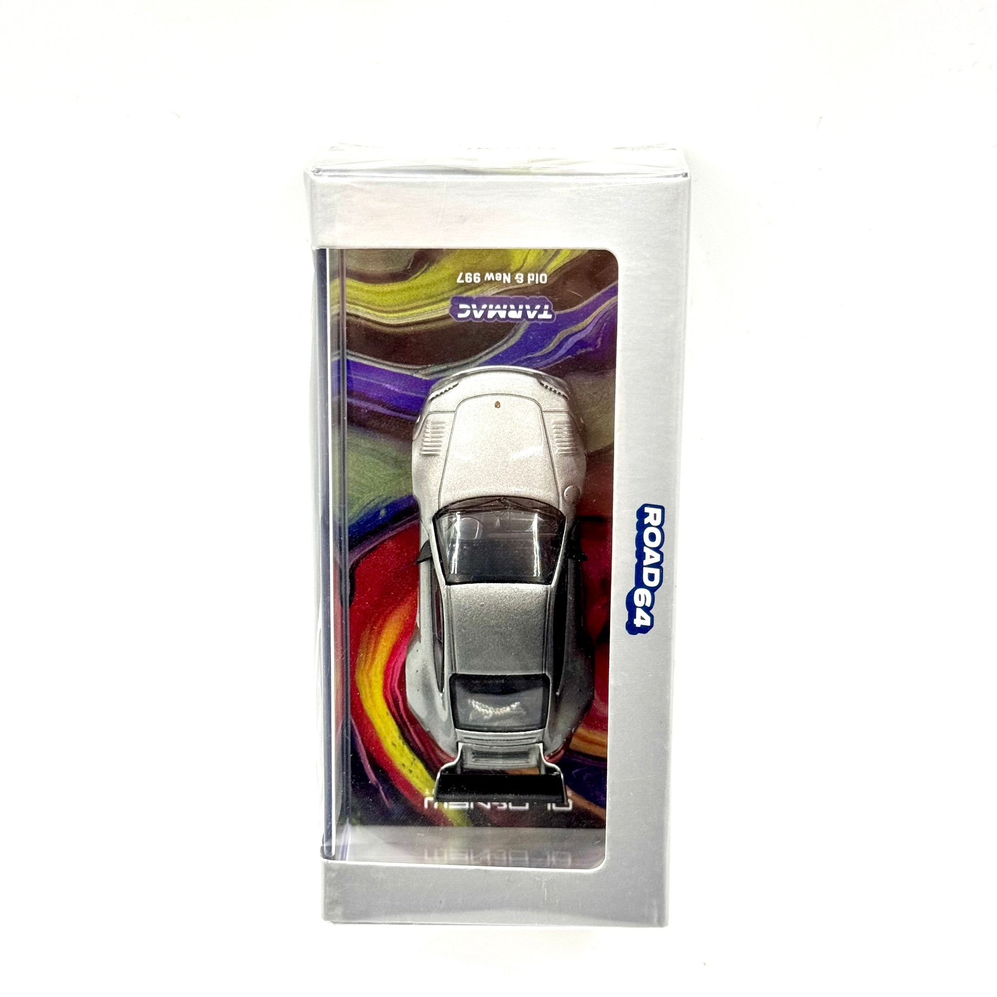 Porsche 997 Gray Metallic Tarmac Works packaging angled top view
