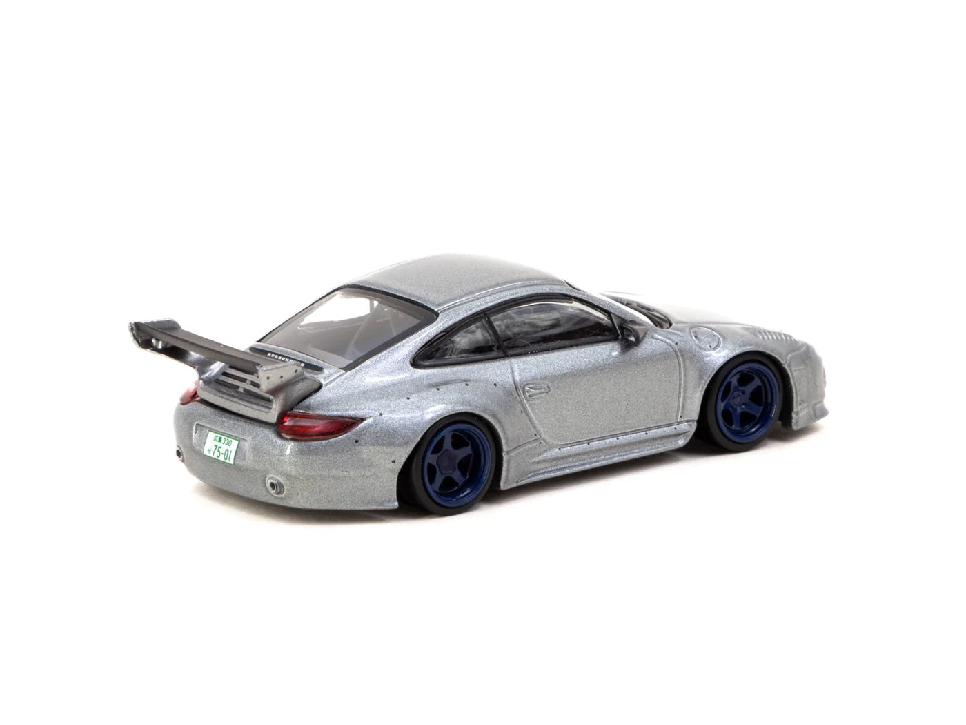 Porsche 997 Gray Metallic diecast rear angle detail