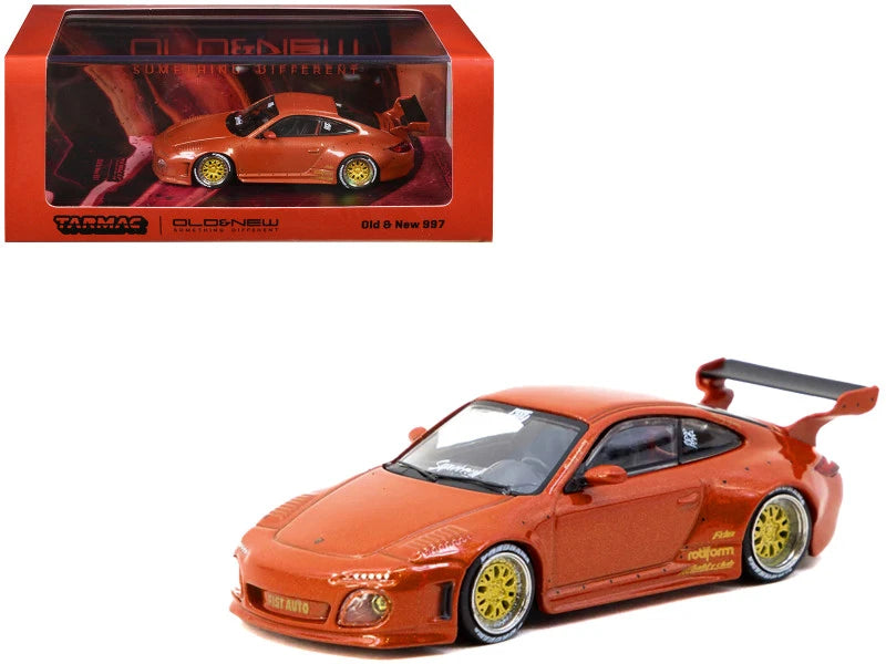 Tarmac Works T64R-TL053-REM Porsche 997 Old & New Red Metallic 1:64 diecast box front