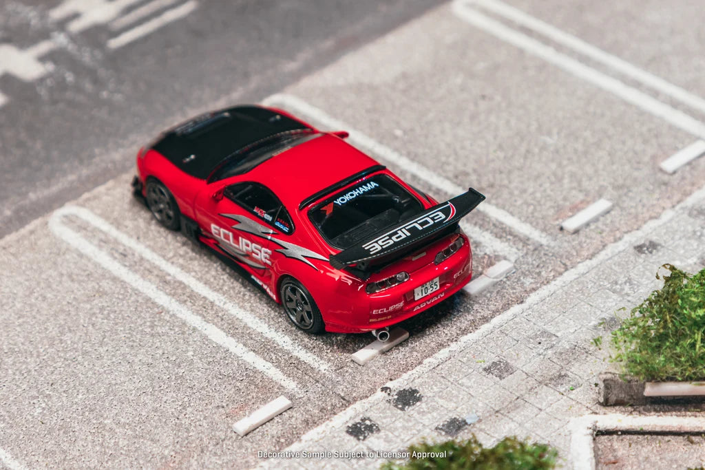 Tarmac Works x Ignition Model Toyota Supra JZA80 RZ Red 1:64 diecast model top view