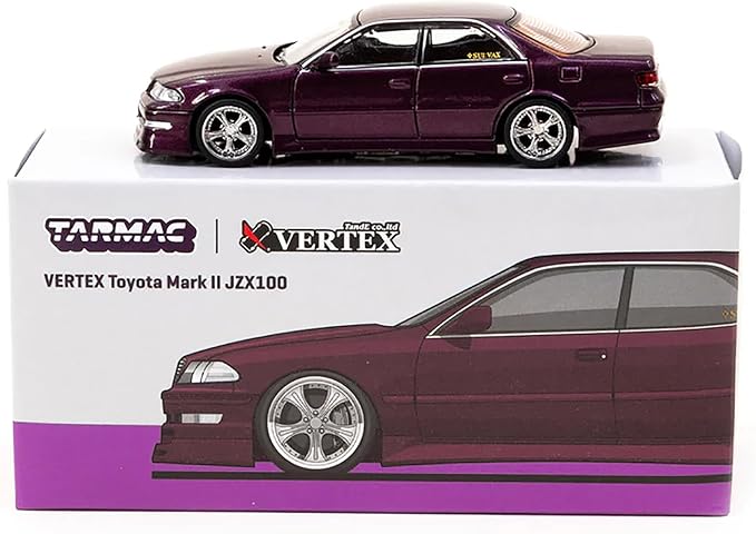 Display view of Tarmac Works Toyota JZX100 Vertex Purple Metallic 1:64