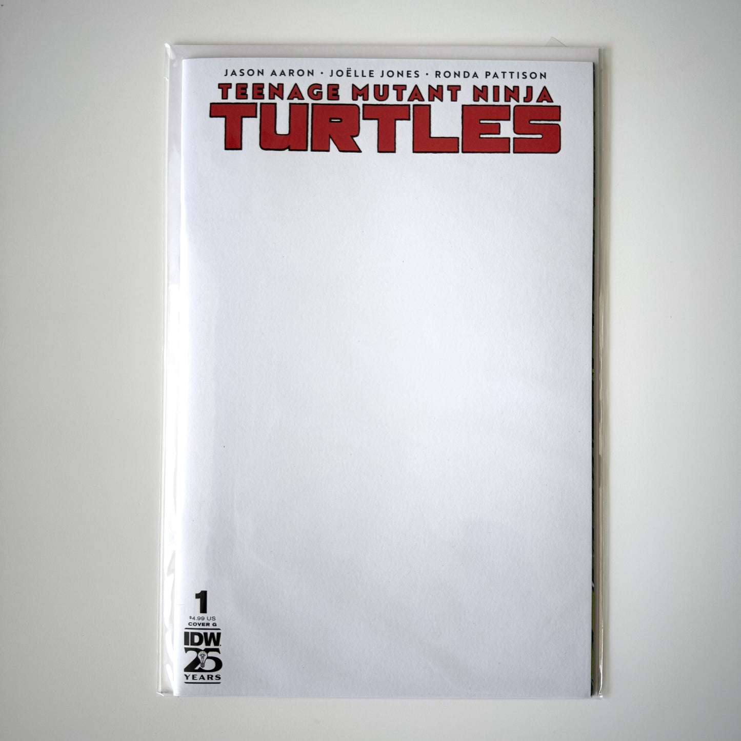 Cover of Teenage Mutant Ninja Turtles #1 Blank Sketch Variant 2024 by IDW Publishing