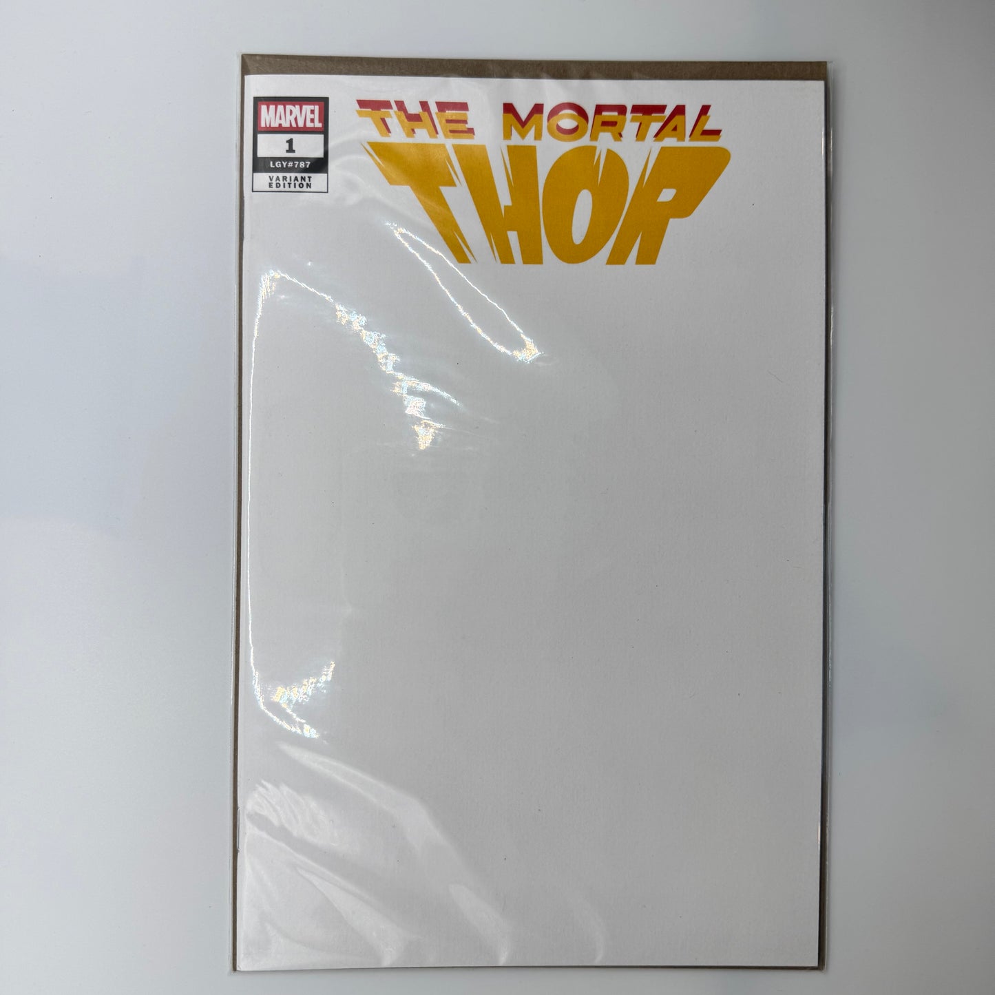 Thor #1 Blank Cover Variant comic front bagged