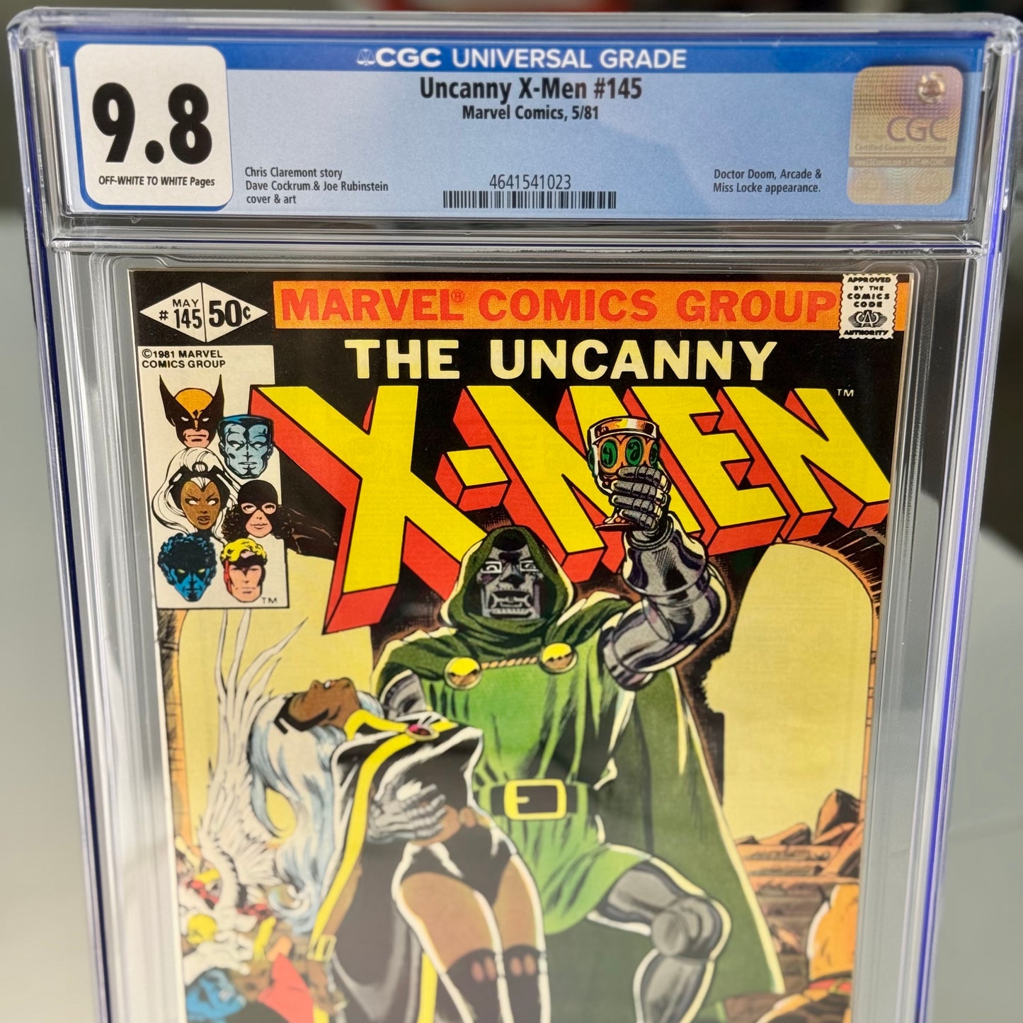 CGC 9.8 label for Uncanny X-Men #145 Marvel Comics